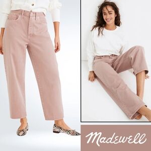 Madewell Balloon Jeans Garment-Dyed Edition Women's Mauve Petal Pink Size 28